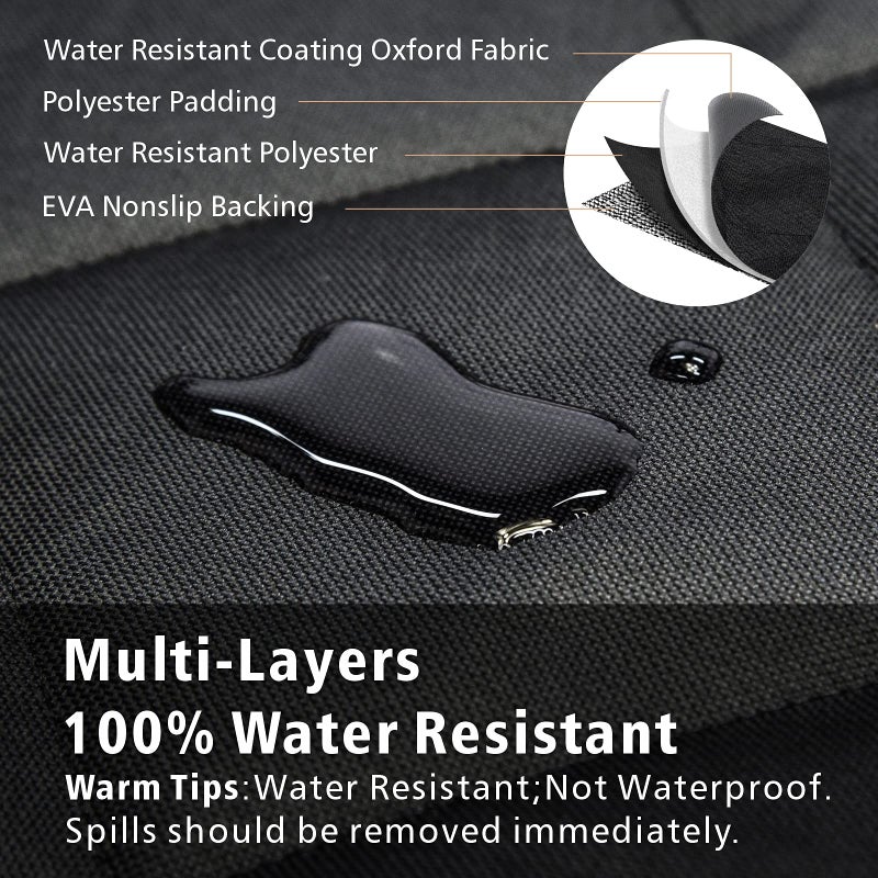 F-color SUV Cargo Liner for Dogs - Waterproof Pet Cargo Liner, Comfort Dog Cargo Cover with Bumper Flap Protector, Scrachproof Non-Slip Universal Fit SUVs Sedans Trunks Vans, Black - Image 4